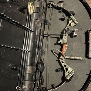 Compound bow with flambeau case